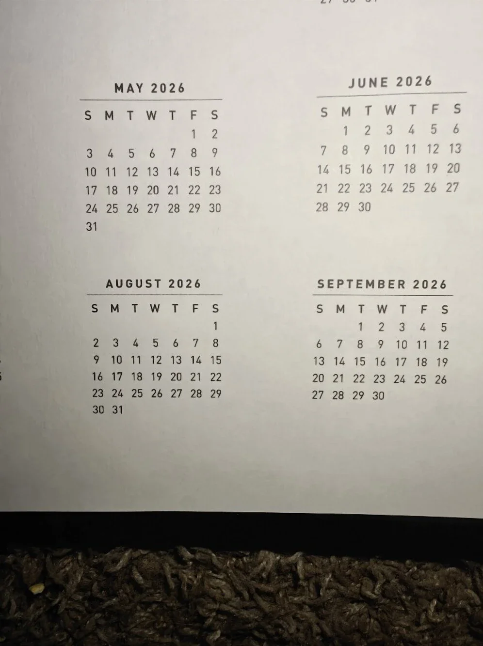 2025-2026 Gray Split Wire Weekly & Monthly Planner